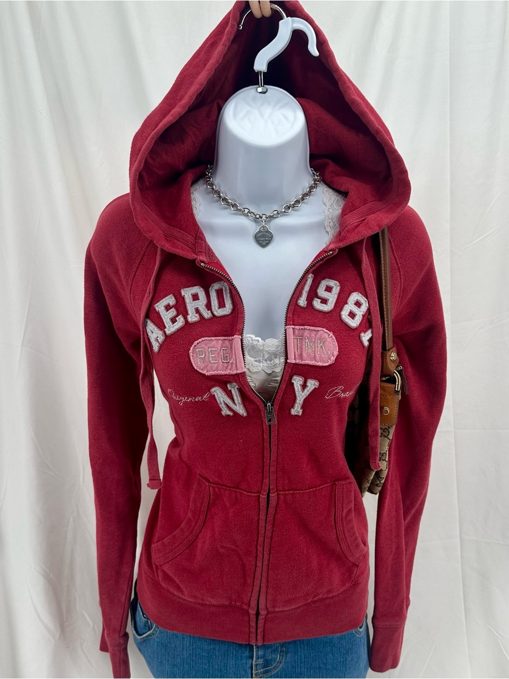 Coquette Y2K Style Aeropostale Zip Up Sweater